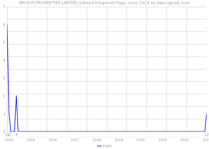 BRISKIN PROPERTIES LIMITED (United Kingdom) Page visits 2024 