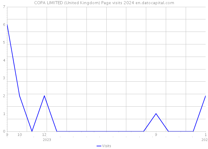 COPA LIMITED (United Kingdom) Page visits 2024 