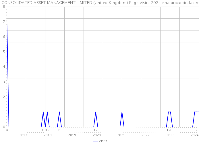 CONSOLIDATED ASSET MANAGEMENT LIMITED (United Kingdom) Page visits 2024 