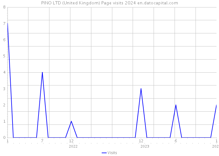 PINO LTD (United Kingdom) Page visits 2024 