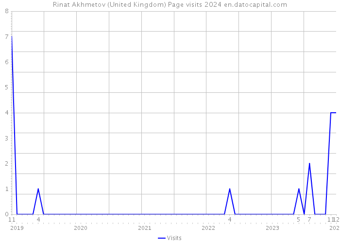 Rinat Akhmetov (United Kingdom) Page visits 2024 