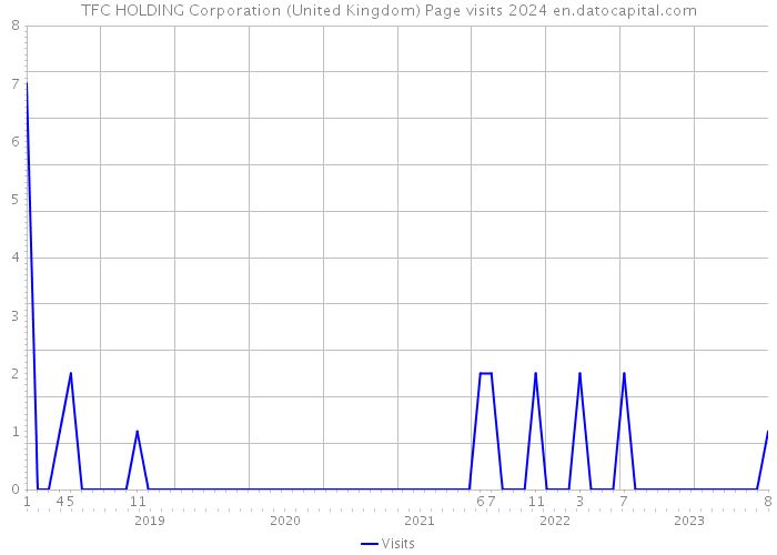 TFC HOLDING Corporation (United Kingdom) Page visits 2024 