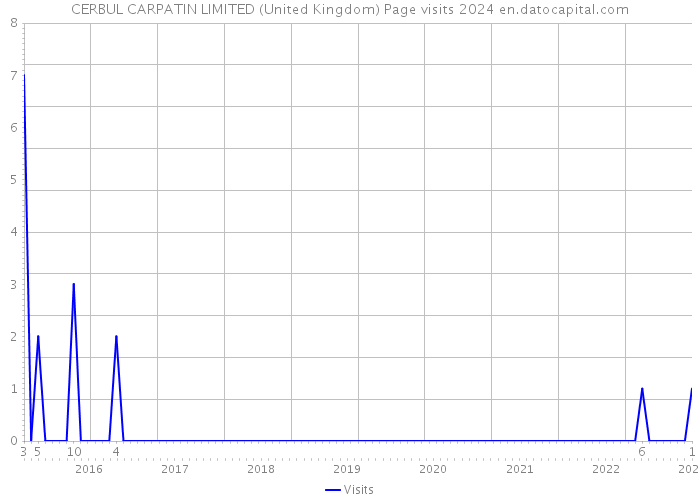 CERBUL CARPATIN LIMITED (United Kingdom) Page visits 2024 