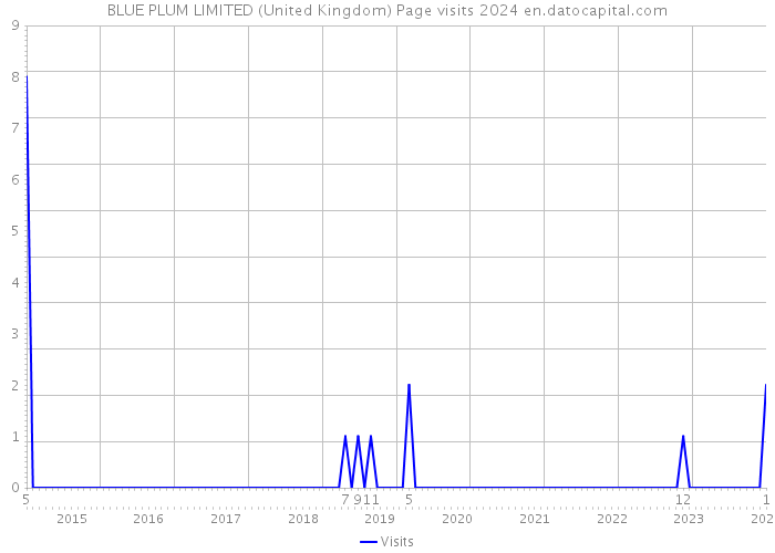 BLUE PLUM LIMITED (United Kingdom) Page visits 2024 