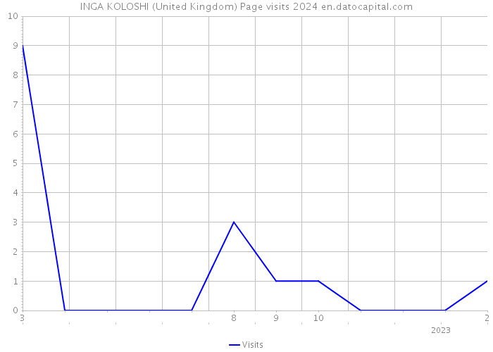 INGA KOLOSHI (United Kingdom) Page visits 2024 