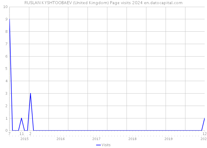 RUSLAN KYSHTOOBAEV (United Kingdom) Page visits 2024 
