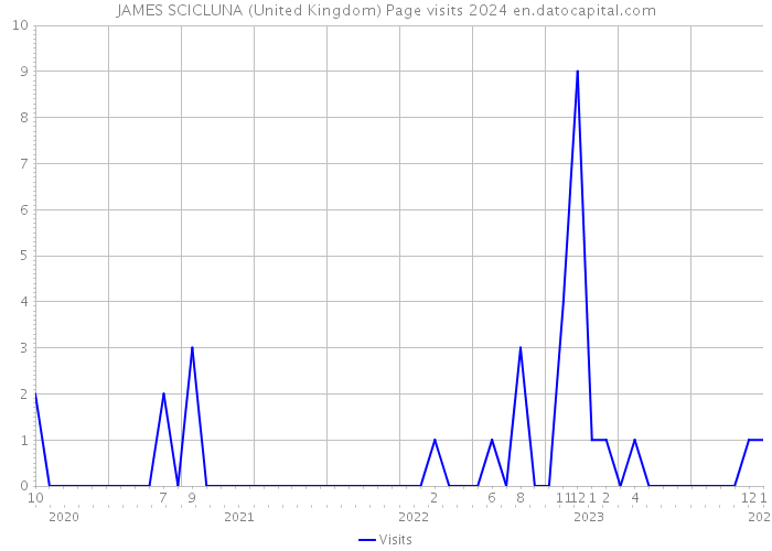 JAMES SCICLUNA (United Kingdom) Page visits 2024 