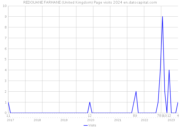 REDOUANE FARHANE (United Kingdom) Page visits 2024 