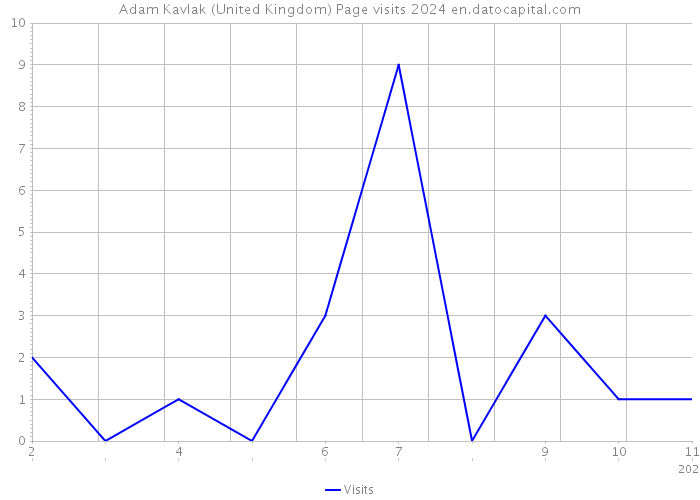 Adam Kavlak (United Kingdom) Page visits 2024 