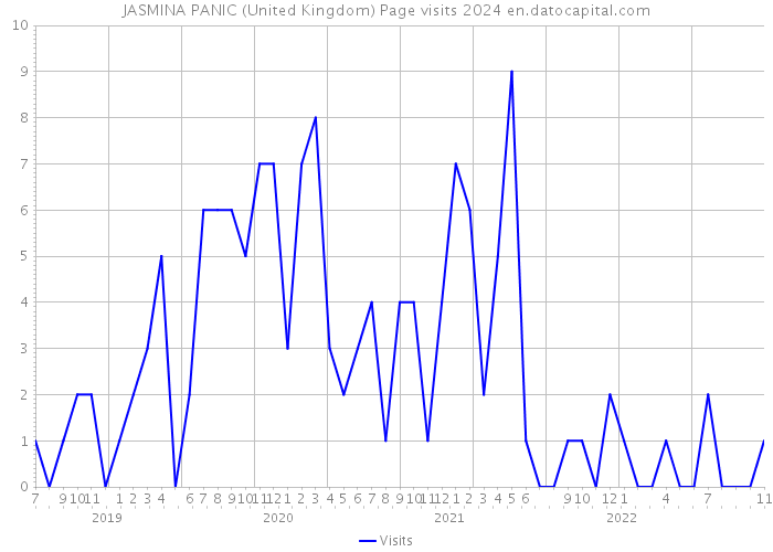 JASMINA PANIC (United Kingdom) Page visits 2024 