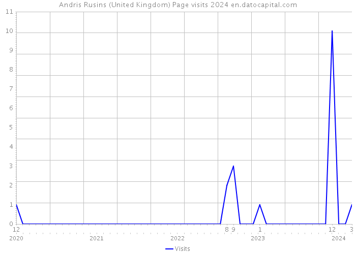 Andris Rusins (United Kingdom) Page visits 2024 