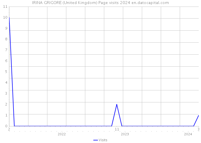 IRINA GRIGORE (United Kingdom) Page visits 2024 