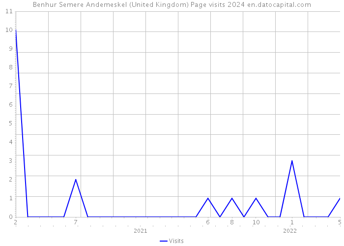 Benhur Semere Andemeskel (United Kingdom) Page visits 2024 