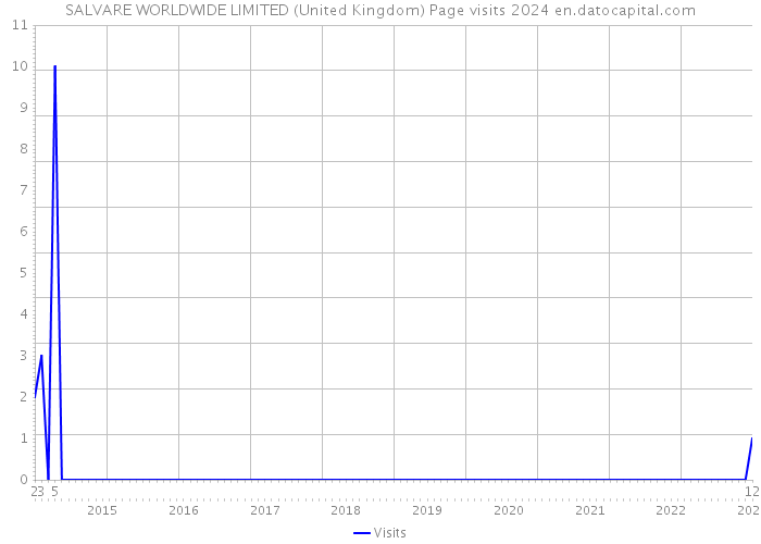SALVARE WORLDWIDE LIMITED (United Kingdom) Page visits 2024 