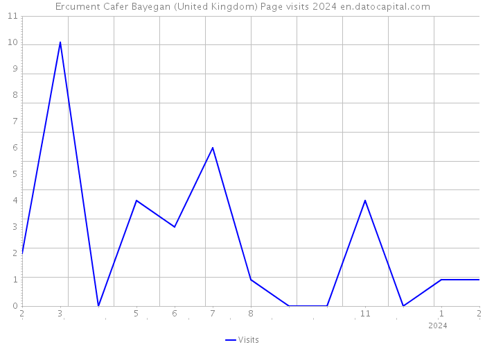Ercument Cafer Bayegan (United Kingdom) Page visits 2024 