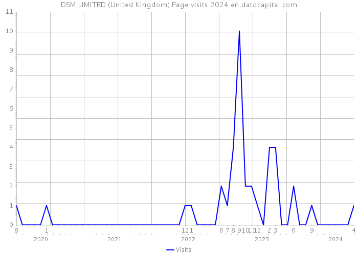 DSM LIMITED (United Kingdom) Page visits 2024 