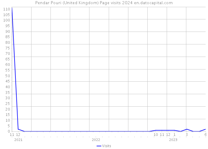 Pendar Pouri (United Kingdom) Page visits 2024 