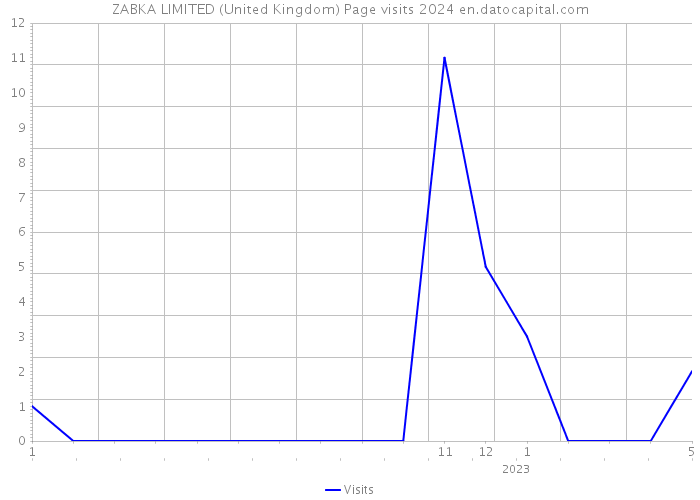 ZABKA LIMITED (United Kingdom) Page visits 2024 