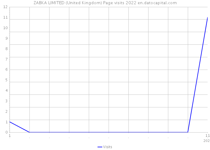 ZABKA LIMITED (United Kingdom) Page visits 2022 