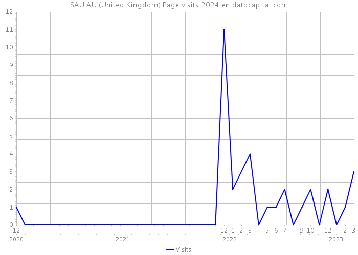 SAU AU (United Kingdom) Page visits 2024 