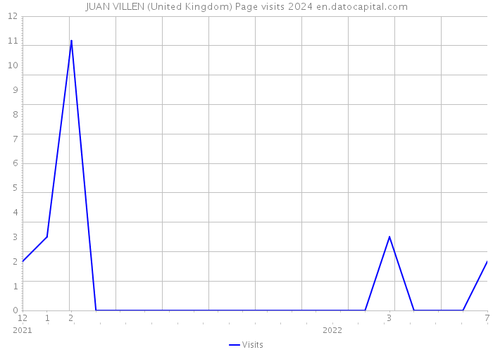 JUAN VILLEN (United Kingdom) Page visits 2024 