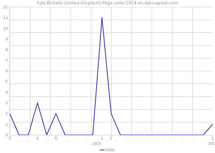 Kyle Etchells (United Kingdom) Page visits 2024 