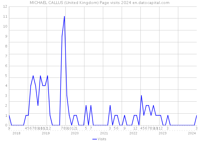 MICHAEL CALLUS (United Kingdom) Page visits 2024 