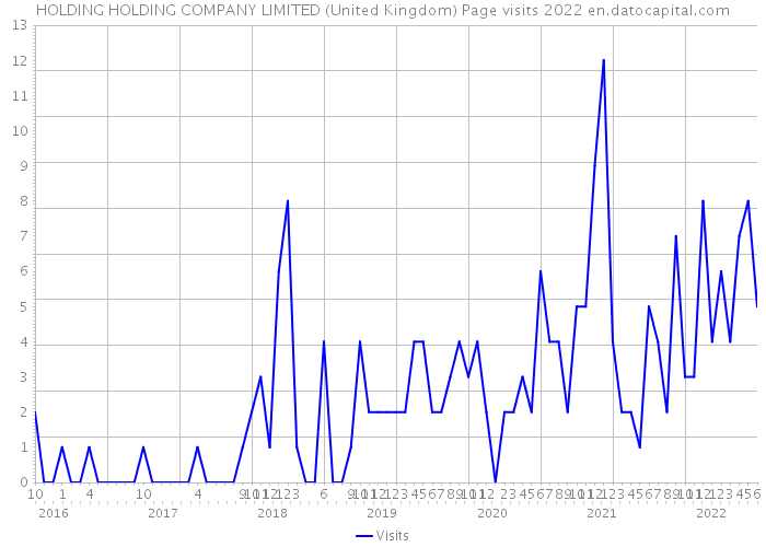 HOLDING HOLDING COMPANY LIMITED (United Kingdom) Page visits 2022 