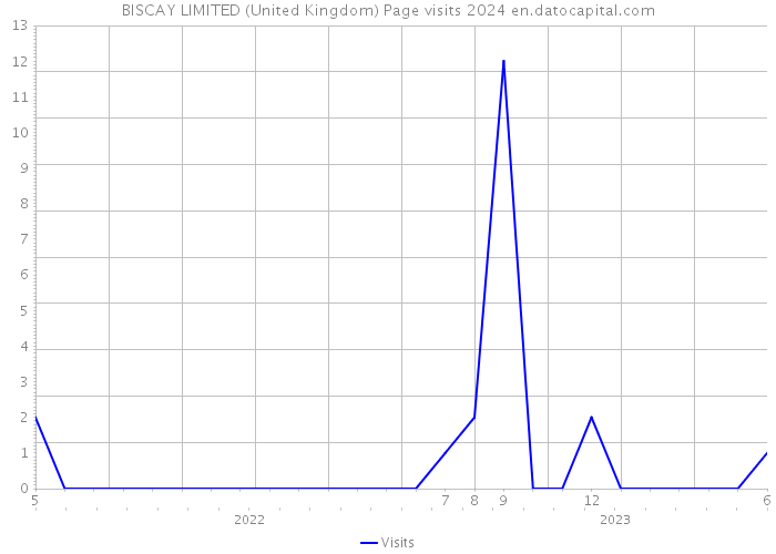 BISCAY LIMITED (United Kingdom) Page visits 2024 
