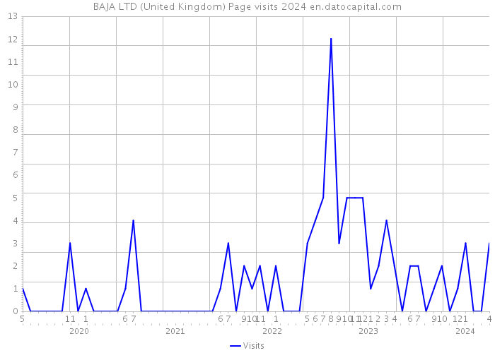 BAJA LTD (United Kingdom) Page visits 2024 