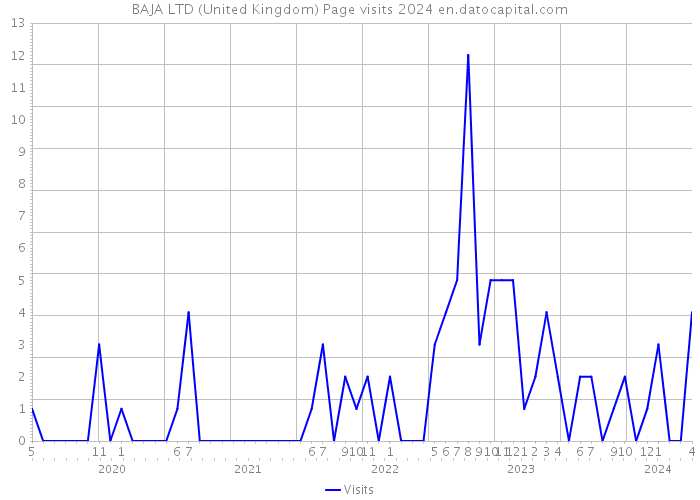BAJA LTD (United Kingdom) Page visits 2024 