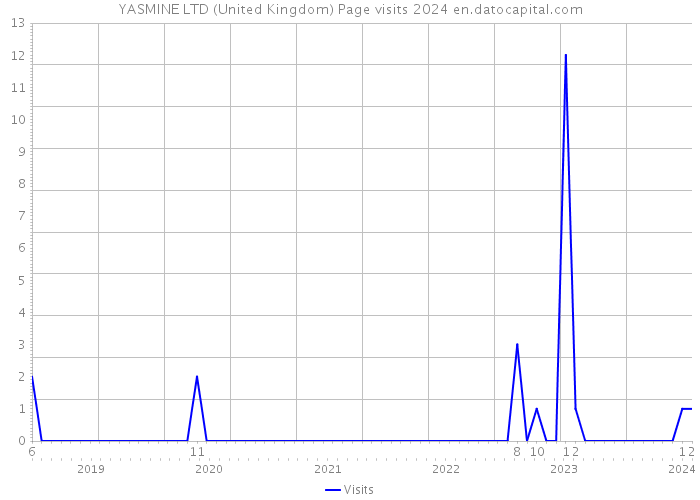 YASMINE LTD (United Kingdom) Page visits 2024 