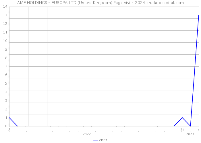 AME HOLDINGS - EUROPA LTD (United Kingdom) Page visits 2024 