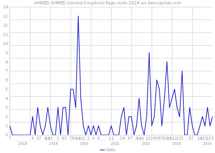 AHMED AHMED (United Kingdom) Page visits 2024 