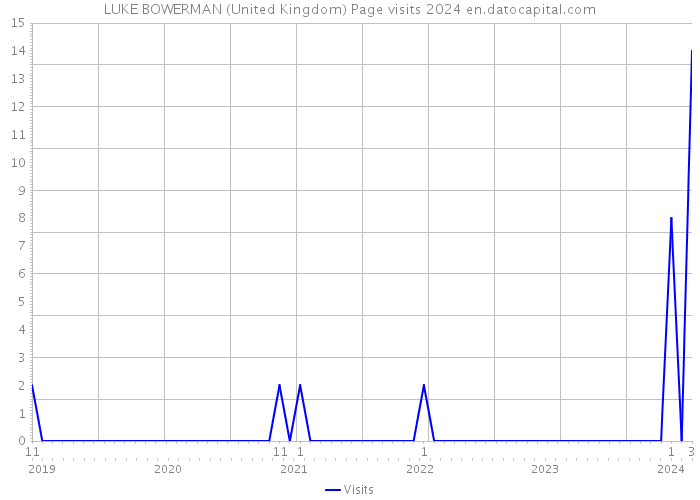 LUKE BOWERMAN (United Kingdom) Page visits 2024 