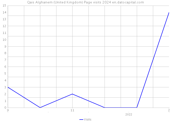Qais Alghanem (United Kingdom) Page visits 2024 