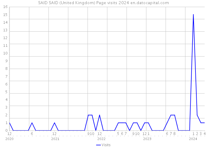 SAID SAID (United Kingdom) Page visits 2024 