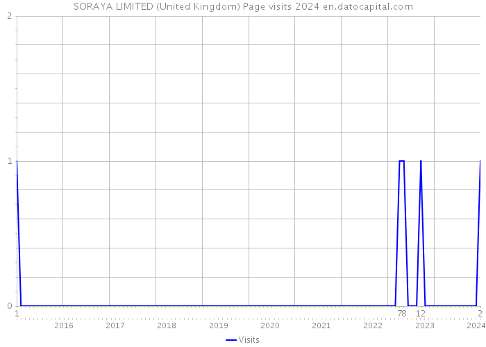 SORAYA LIMITED (United Kingdom) Page visits 2024 
