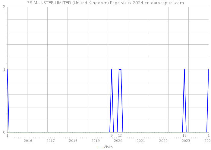 73 MUNSTER LIMITED (United Kingdom) Page visits 2024 