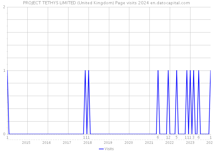 PROJECT TETHYS LIMITED (United Kingdom) Page visits 2024 