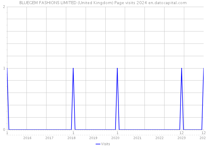 BLUEGEM FASHIONS LIMITED (United Kingdom) Page visits 2024 