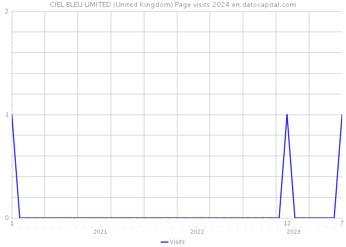 CIEL BLEU LIMITED (United Kingdom) Page visits 2024 