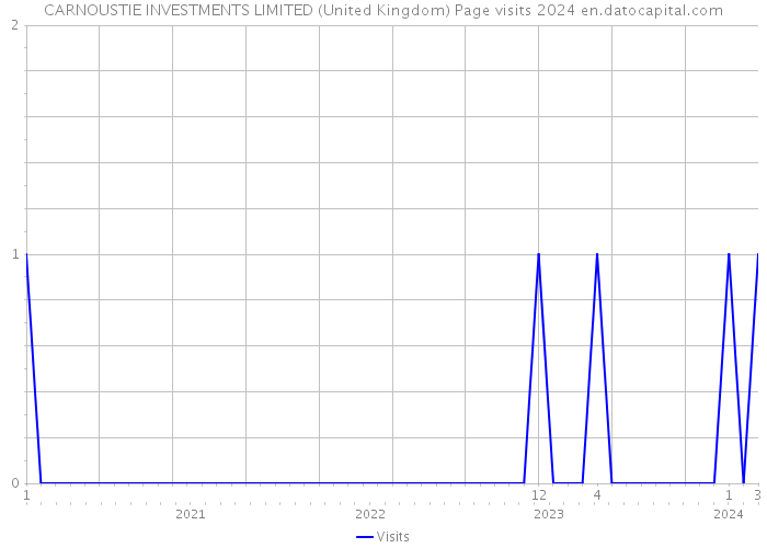 CARNOUSTIE INVESTMENTS LIMITED (United Kingdom) Page visits 2024 