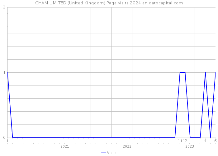 CHAM LIMITED (United Kingdom) Page visits 2024 
