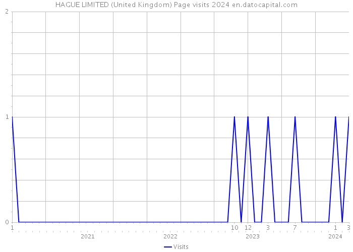 HAGUE LIMITED (United Kingdom) Page visits 2024 