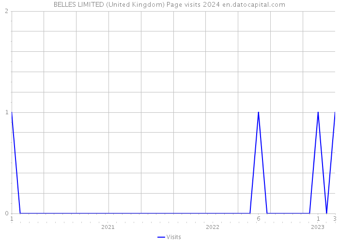 BELLES LIMITED (United Kingdom) Page visits 2024 