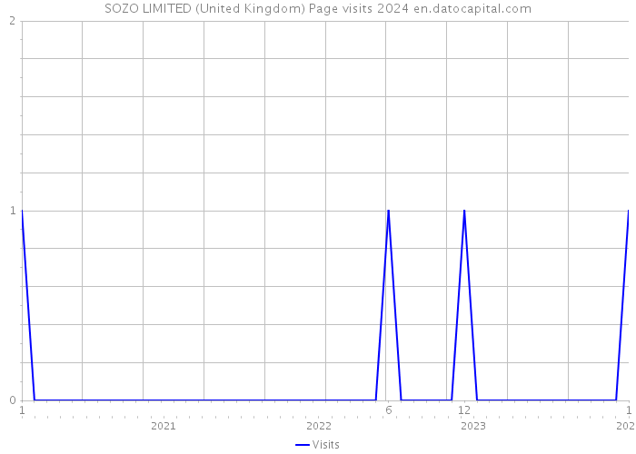 SOZO LIMITED (United Kingdom) Page visits 2024 
