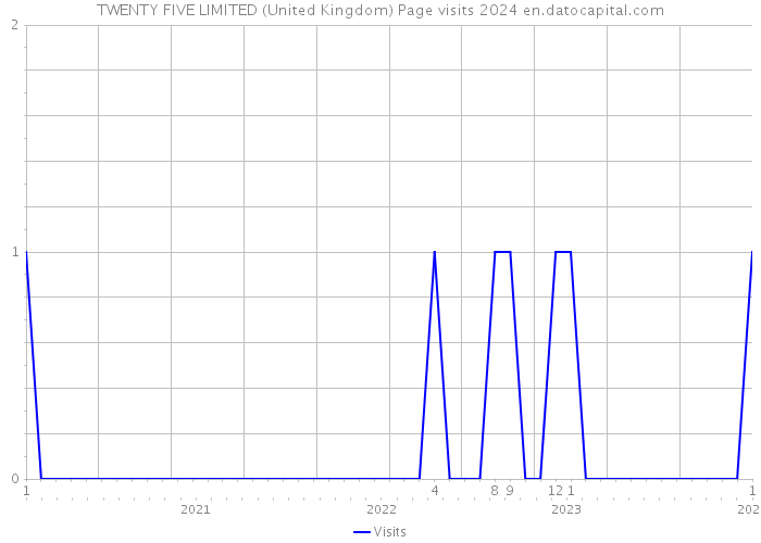 TWENTY FIVE LIMITED (United Kingdom) Page visits 2024 