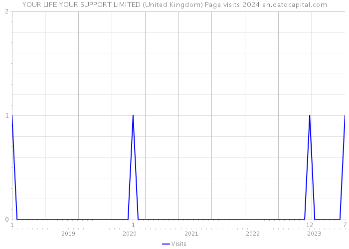 YOUR LIFE YOUR SUPPORT LIMITED (United Kingdom) Page visits 2024 