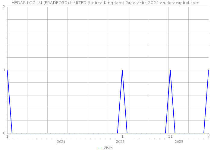 HEDAR LOCUM (BRADFORD) LIMITED (United Kingdom) Page visits 2024 